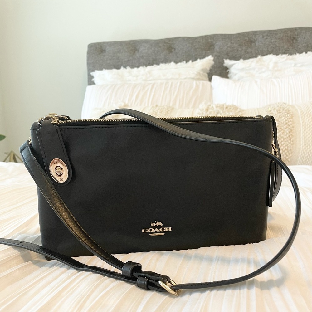 Black crossbody Coach bag. Like NEW!
